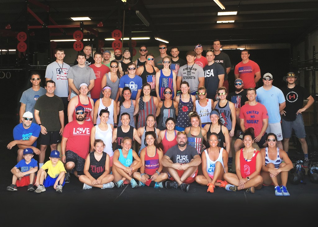 The members of CrossFit Ilium gather before the annual Memorial Day Hero WOD "Murph".